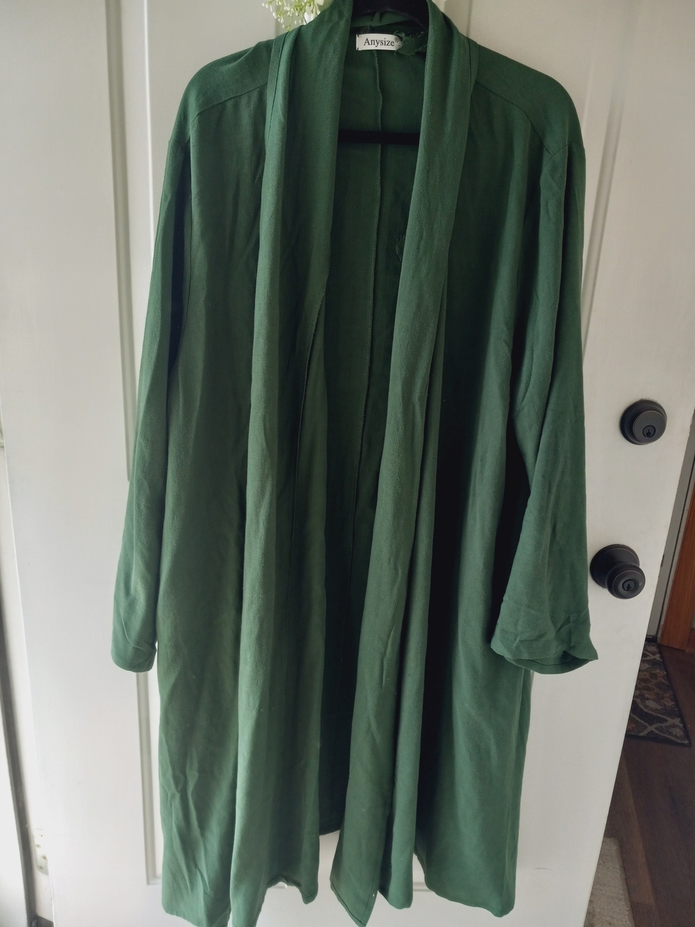 Longline Open Front Cardigan in Beautiful Green..Oversized!